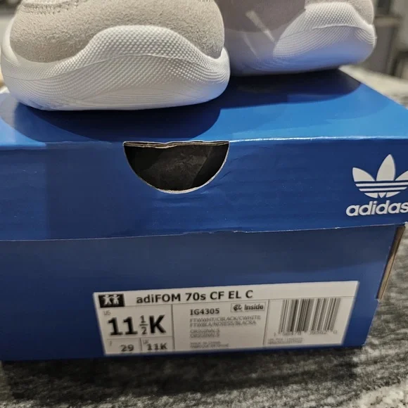 NWT Adidas White and Black Mesh Sneakers 11.5 Kids - Picture 4 of 5